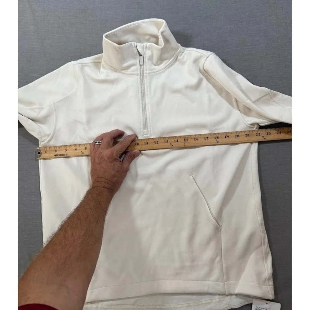 Lululemon‎ Softstreme Half Zip Pullover Brushed Cream Athletic Sweatshirt Size S